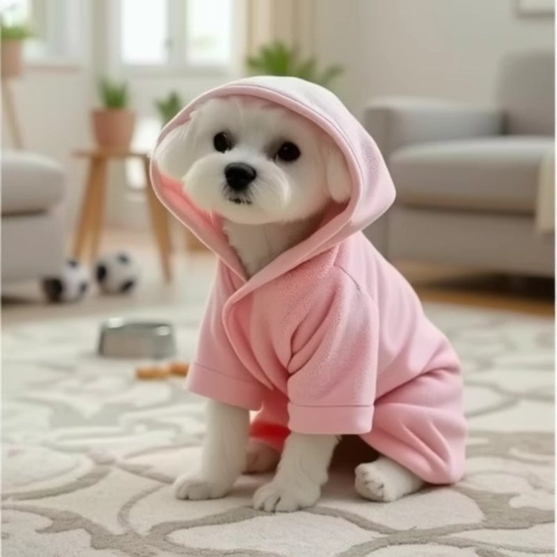 Pamper Your Pet with Our Soft Thick Coral Fleece Bathrobe